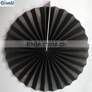 Black Color 90gsm Woodfree Paper Material Handmade Paper Fan Halloween Decoration