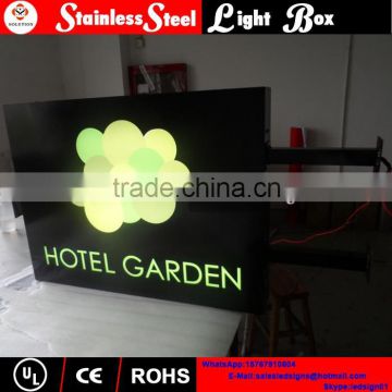 Outdoor Double sides stainless steel advertising scrolling light box