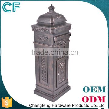 The Most Popular Style In Europe Crown Decorative Wrought Aluminiun Unique Mailbox Posts From China