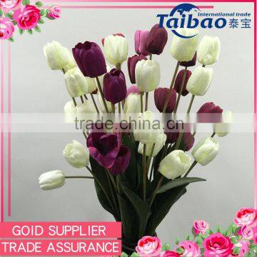 Alibaba online bulk ordering 4 heads white wholesale long stem silk tulips