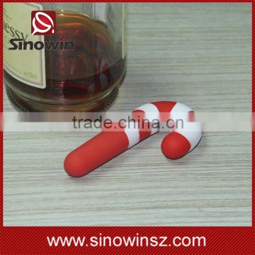 2016 NEW Candy Cane Silicone Wine Bottle Stopper