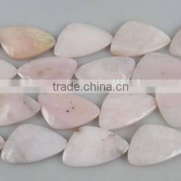 Semi-Precious Stone Pink Opal Triangle Natural Gemtone Loose Beads photo-2