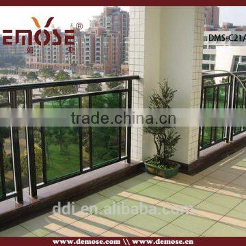 Demose customized aluminum balcony railing glass panel