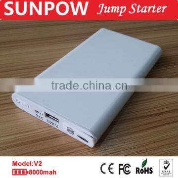 SUNPOW car emergency kit 8000mah portable power bank mini battery booster