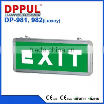 Emergency lighting exit signs Rechargeable IP20 and AC/DC operated