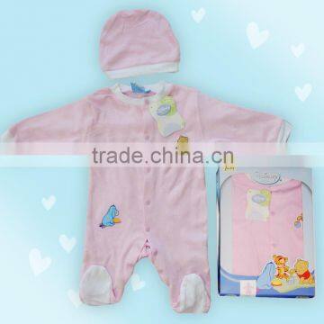 long sleeve 100% cotton spring/ autumn baby rompers