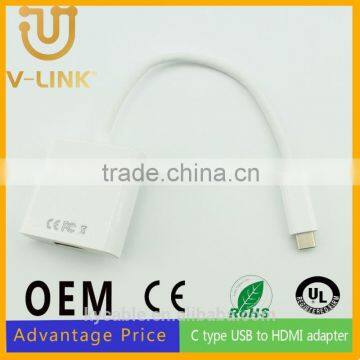 High performance white usb 3.1 type c to usb 3.0 a with hdmi adapter