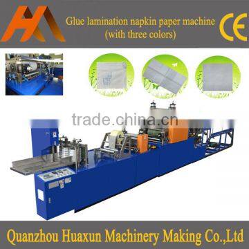 Automatic printing tissue paper lamination folder dinner napkins machinery