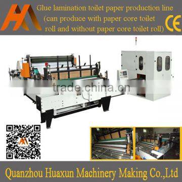 High speed embossed perforating toilet tissue roll making machine price