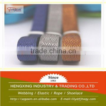 Fashion polyester 1 inch blue metallic ribbon