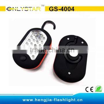 GS-4004 Plastic Mini 24+3 Led Portable Work Light Flashlight With Magnet