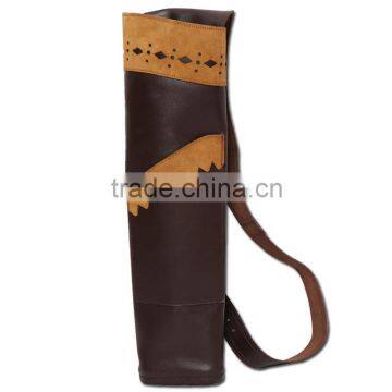 Traditional Chocolate Brown Leather Back Arrow Quiver AP-3000-4