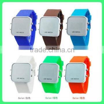 Round Touch Screen LED Watch ,silicone LED Watch