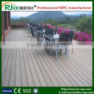 140*25 solid design composite decking floor/waterproof outdoor deck flooring