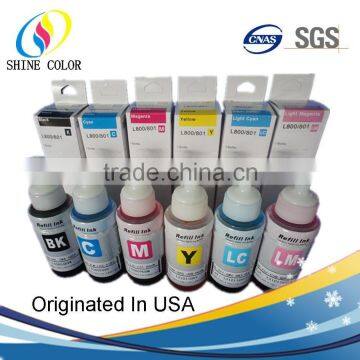 6 color Refill Ink for Epson L800 L801 Desktop Printer Factory Price