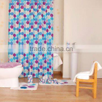 Shower Curtain and Bath Accessories Creative dot design coordinate bath set