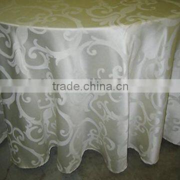 Durable polyester jacquard table cloth for banquet