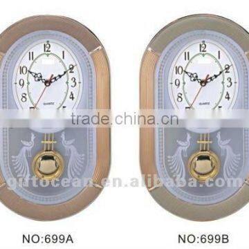 home melody wall clock, hotel melody pedulum wall clock