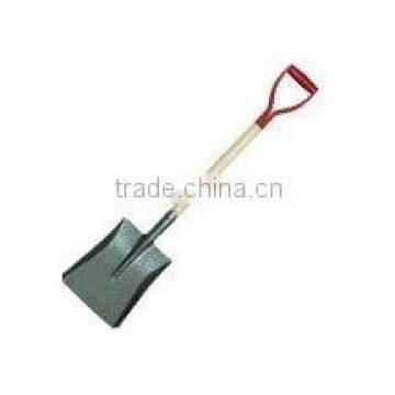 Square Nose Shovel with hard wood handle