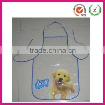 Waterproof lovely dog PE apron for children