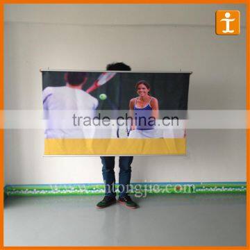 Hanging polyester banner