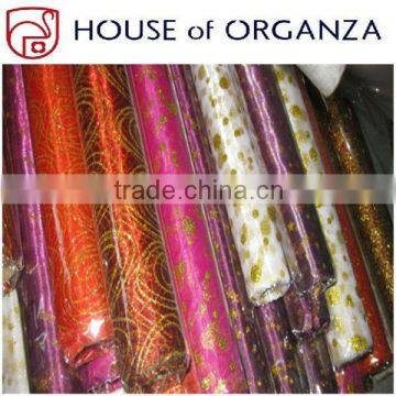 Bronzing Organza Fabric for Holiday Decoration