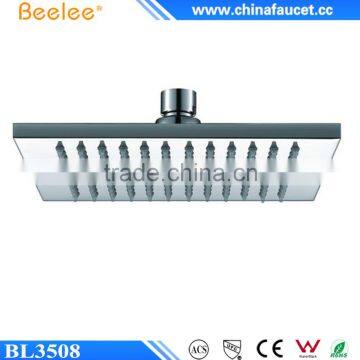 8 Inch Chrome Brass Shower Bathroom Square Waterfall Shower Head