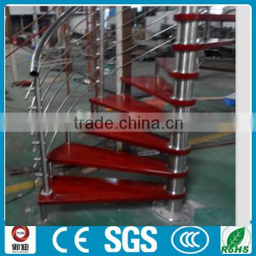 Wood steel round staircase, steel wood stairs, stair factory---YUDI