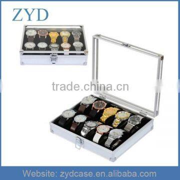 Custom 10pcs aluminum frame acrylic watch box ZYD-BX92702