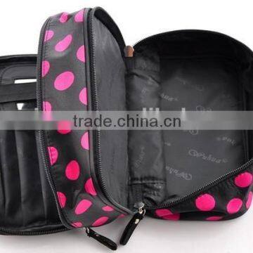 Nice Special Design Double Layer Cosmetic Bag Black photo-2