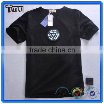 My Custom Sound Activated Plain Cotten Led Flashing t Shirt for Halloween Christmas Party, Cheap Led Flashing el Tee/t Shirts photo-2
