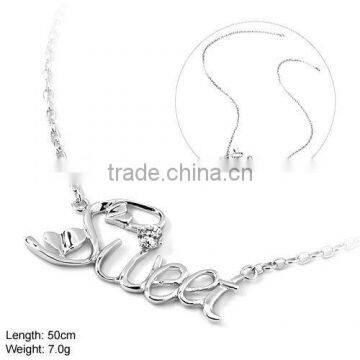 [XL-72]925 Silver Necklace without MOQ, Classic Design Plain Silver Necklace