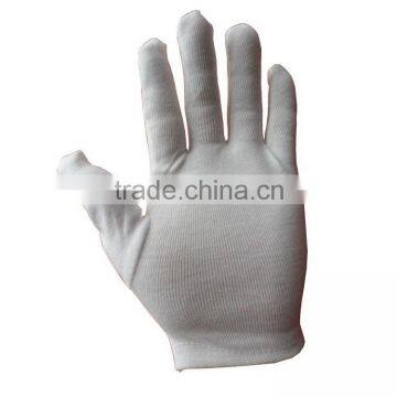 white stripe cotton gloves