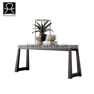 Hanm antique looking console table industrial furniture solid wood side table