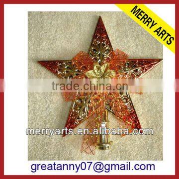 plastic christmas tree flashing topper red star ornaments cheap christmas decor made in china wholesale
