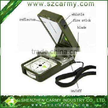 T10 Multifunction Oliver Green Military Use Outdoor neccessary Compass with LED light