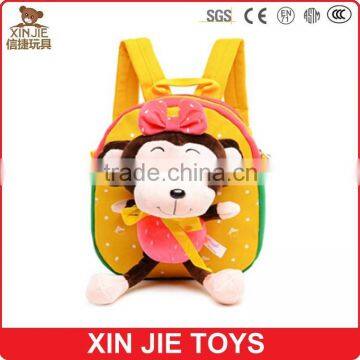 custom plush monkey backpack fashion kids travel backpack children school backpack