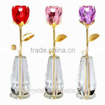 2015 New Design Clearly Color Best Seller Factory Directly Sale Crystal Rose Flower photo-2