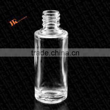 Cylinder shape long empty glass bottle