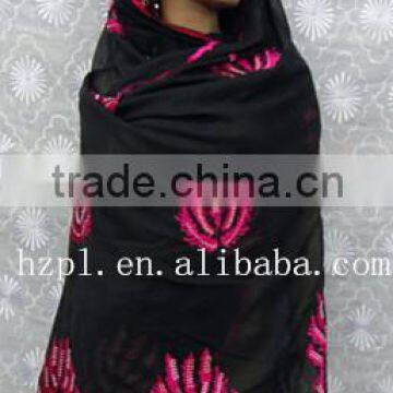 african muslim scarf for women/embroidered silk scarf/shawl scarf (TJ0044)