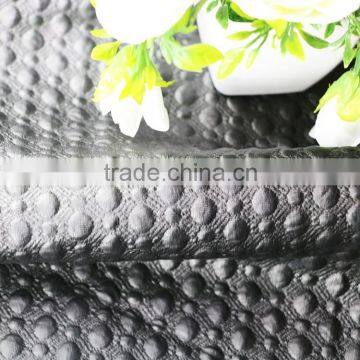 pu Foam Black Color Florl Partten Embossed Leather photo-4