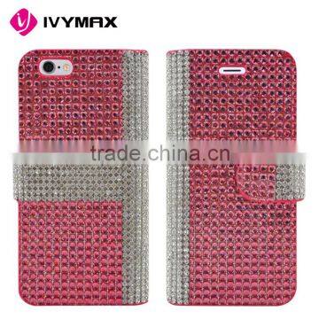 IVYNAX2016 New design magnet wallet leather case bling diamond for iPhone 6s mobile phone accessories                        
                                                                                Supplier's Choice