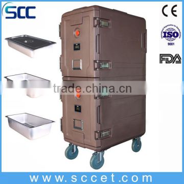 HOT SALE!!! hand push type food cart, electric food cart,insulated food cart