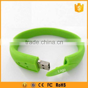 2016 promotional gift cheap silicone bracelet usb flash drive with custom logo