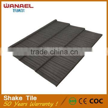 Wanael building material glazed stone coated metal roofing tile for villa