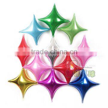 Inflatable Four Pointed Star Shaped Aluminium Party Decoration Balloon
