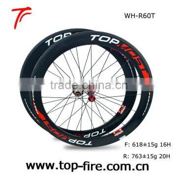 2014 popular T700 Toray,EN standard tubular Chinese carbon wheels in bicycle WH-R60T for sale