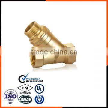 Forged cw617n Y strainer ball valve and water filter diverter valve