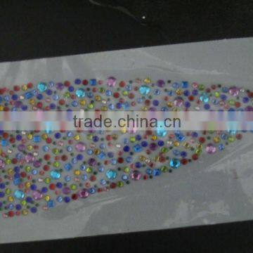 heat transfer mixed color and sizes rhinestuds hot fix motif