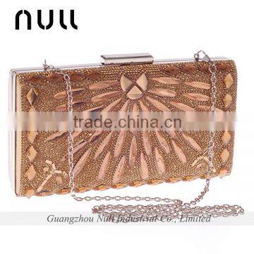 Gold Color Crystal Rhinestone Lady Comestic Bag